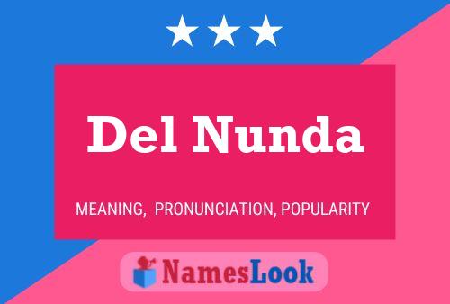 Del Nunda Name Poster