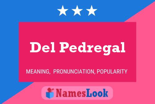 Del Pedregal Name Poster