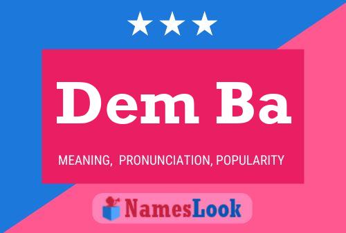 Dem Ba Name Poster