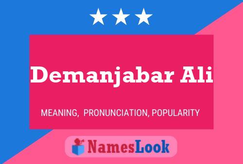 Demanjabar Ali Name Poster