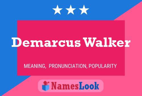 Demarcus Walker Name Poster