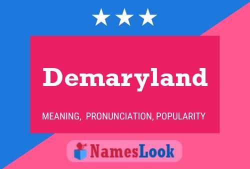 Demaryland Name Poster