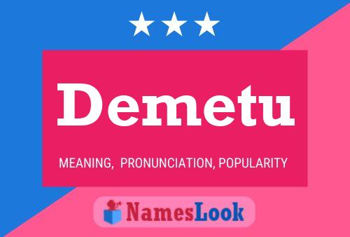 Demetu Name Poster