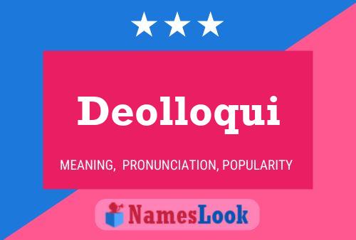 Deolloqui Name Poster