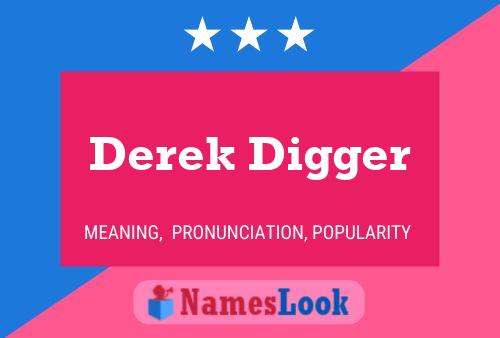 Derek Digger Name Poster