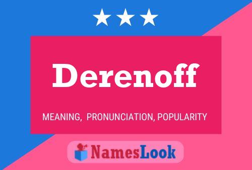 Derenoff Name Poster