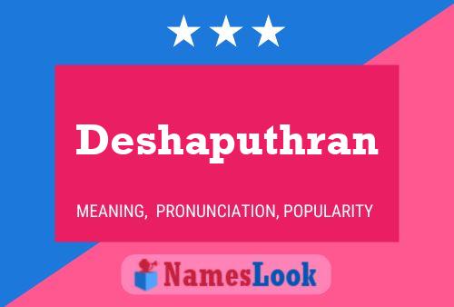 Deshaputhran Name Poster