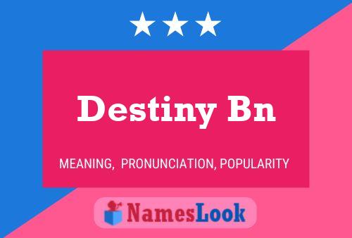 Destiny Bn Name Poster