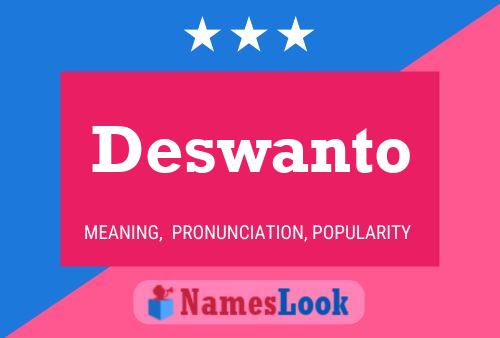 Deswanto Name Poster