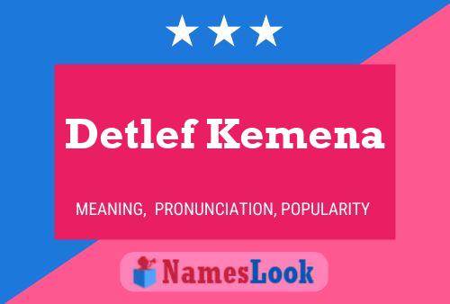 Detlef Kemena Name Poster