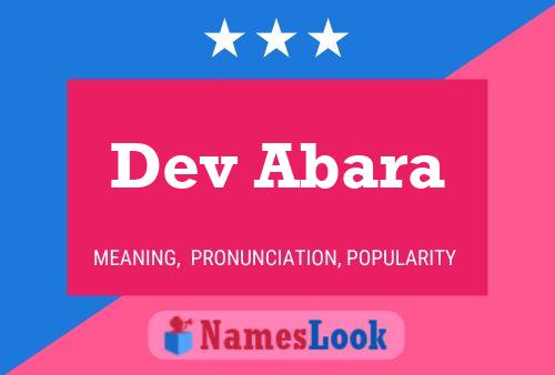 Dev Abara Name Poster