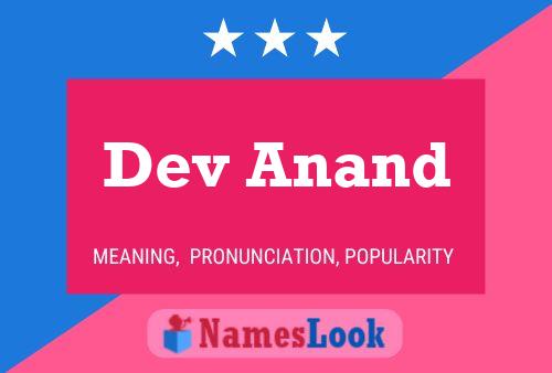 Dev Anand Name Poster