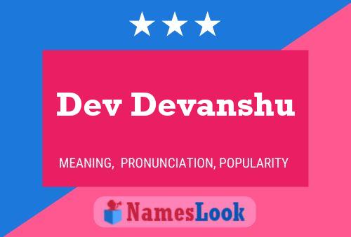 Dev Devanshu Name Poster