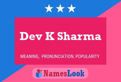 Dev K Sharma Name Poster