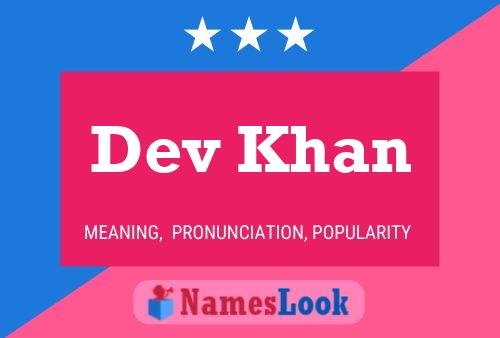 Dev Khan Name Poster