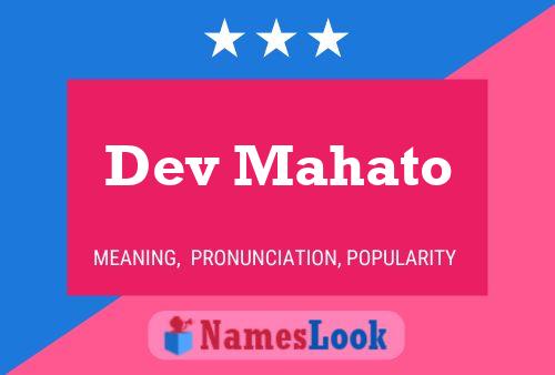 Dev Mahato Name Poster