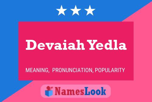 Devaiah Yedla Name Poster