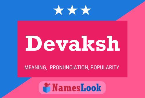 Devaksh Name Poster