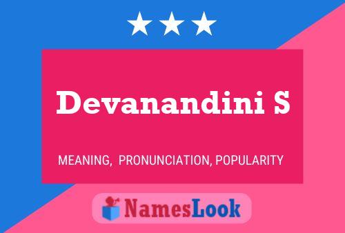 Devanandini S Name Poster