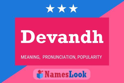 Devandh Name Poster