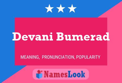 Devani Bumerad Name Poster