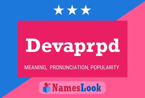 Devaprpd Name Poster