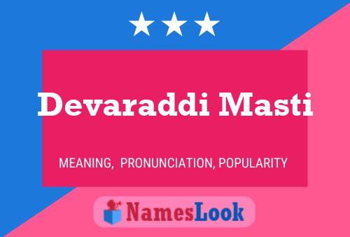 Devaraddi Masti Name Poster