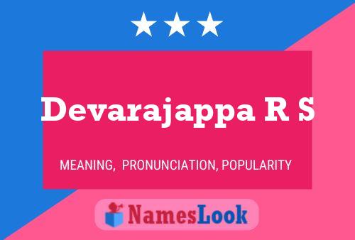 Devarajappa R S Name Poster