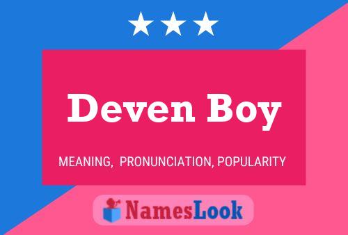 Deven Boy Name Poster