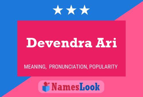 Devendra Ari Name Poster