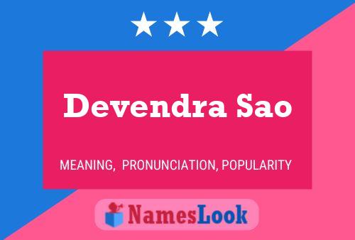 Devendra Sao Name Poster