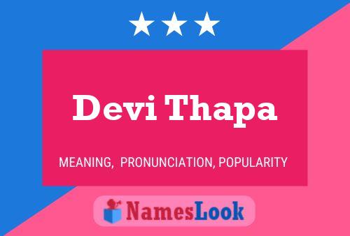 Devi Thapa Name Poster