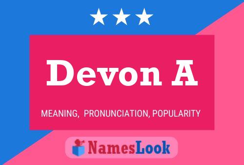 Devon A Name Poster