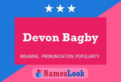 Devon Bagby Name Poster