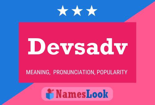 Devsadv Name Poster