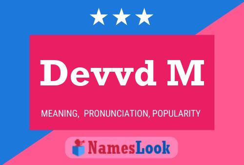 Devvd M Name Poster