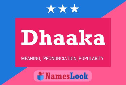 Dhaaka Name Poster