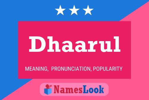 Dhaarul Name Poster