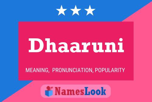 Dhaaruni Name Poster