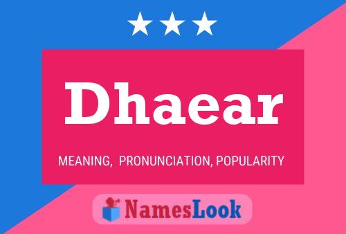 Dhaear Name Poster