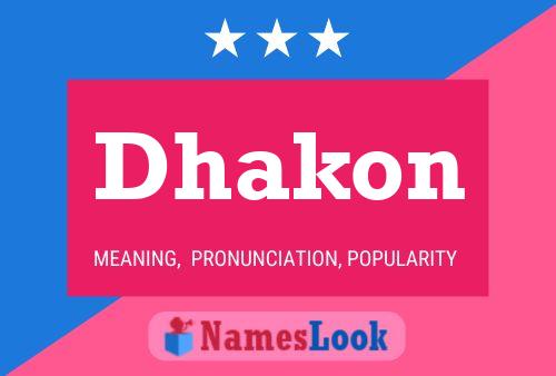 Dhakon Name Poster