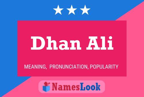 Dhan Ali Name Poster