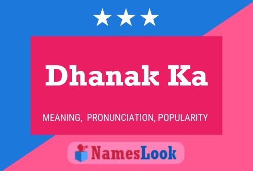 Dhanak Ka Name Poster