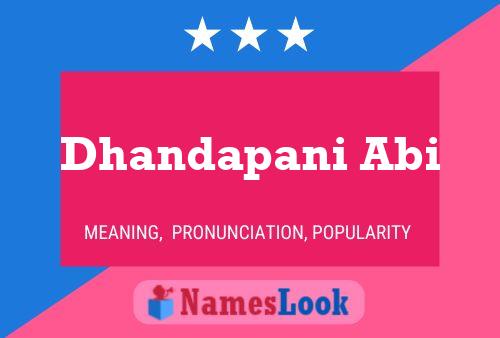 Dhandapani Abi Name Poster