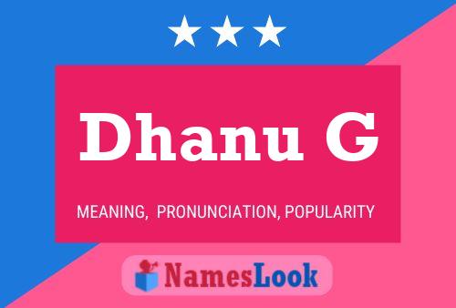 Dhanu G Name Poster