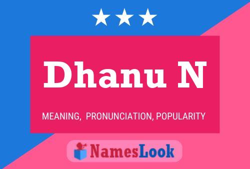 Dhanu N Name Poster