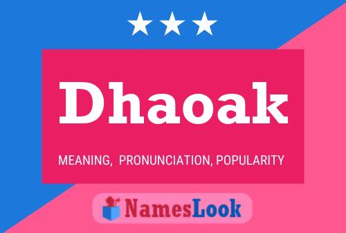 Dhaoak Name Poster