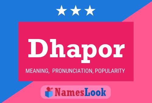 Dhapor Name Poster