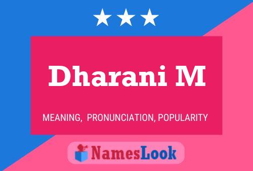 Dharani M Name Poster