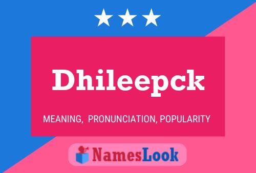 Dhileepck Name Poster